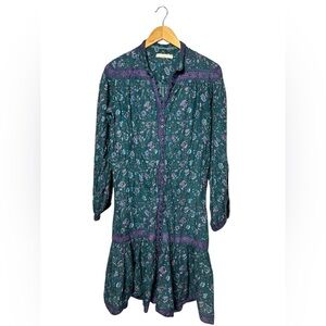 Lola Australia | Bohemian Cottagecore Lagenlook Floral Maxi Dress | Size XS